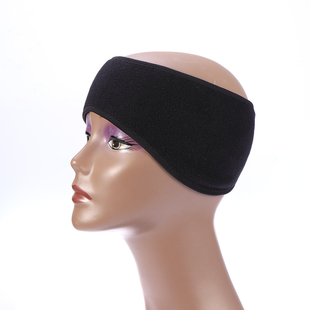 Fleece Ear Warmer Band - Unisex Black Ear Warmer Headband Fleece