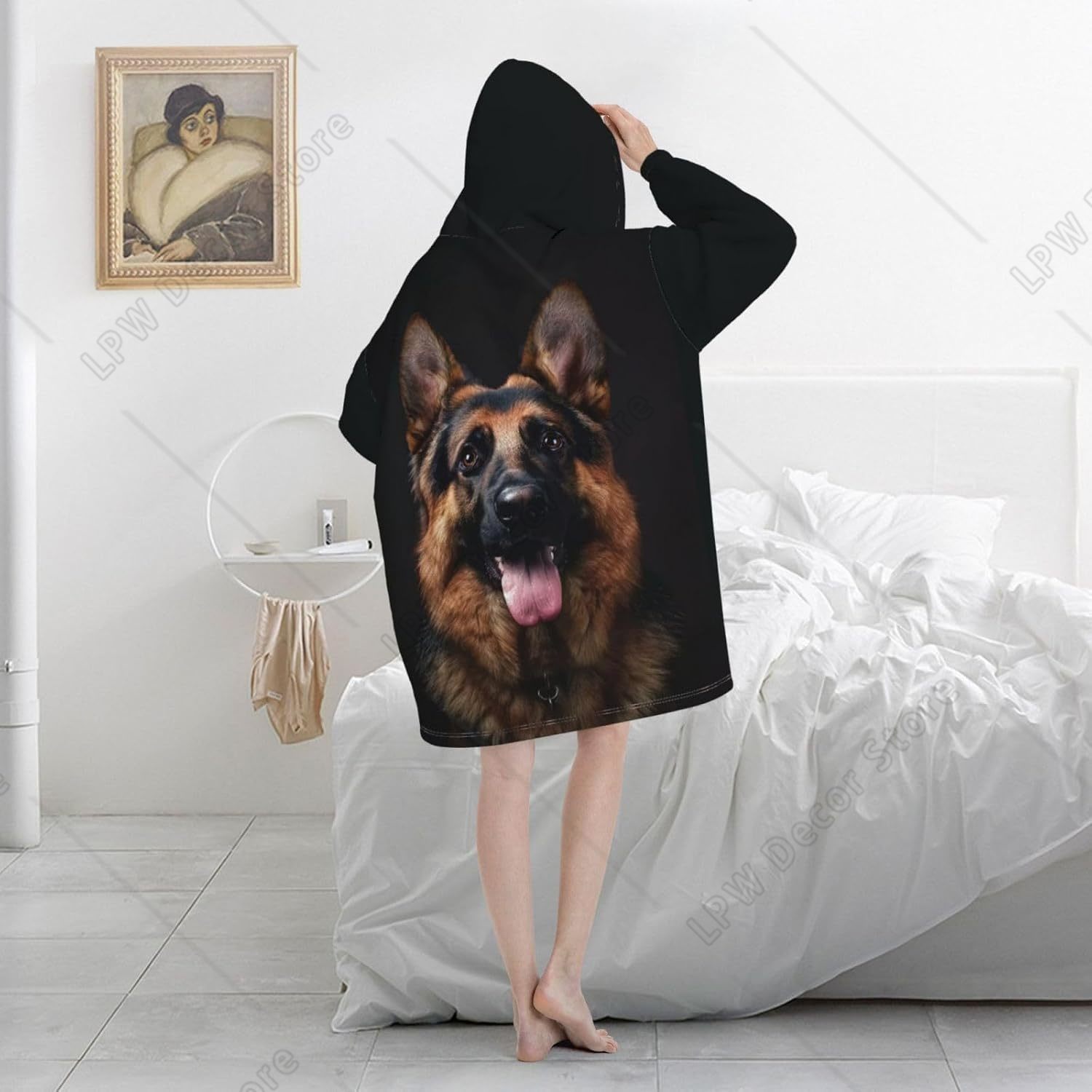 Dog German Shepherd Wearable B - Sherpa Hoodie Fleece review and price
