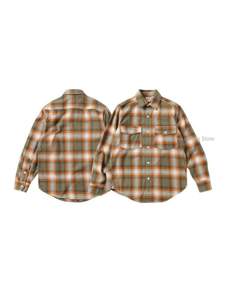 Men Amekaji Workwear Plaid Shi - Flannel Shirt Lined review and price