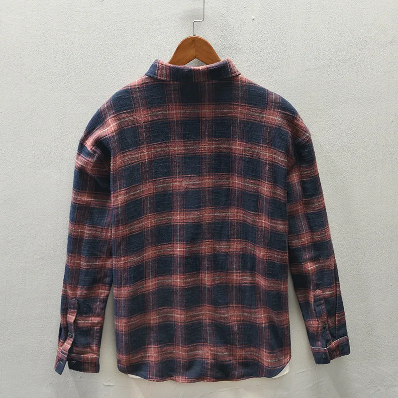 Spring and Autumn New Men 100% - Flannel Shirt Lined review and price